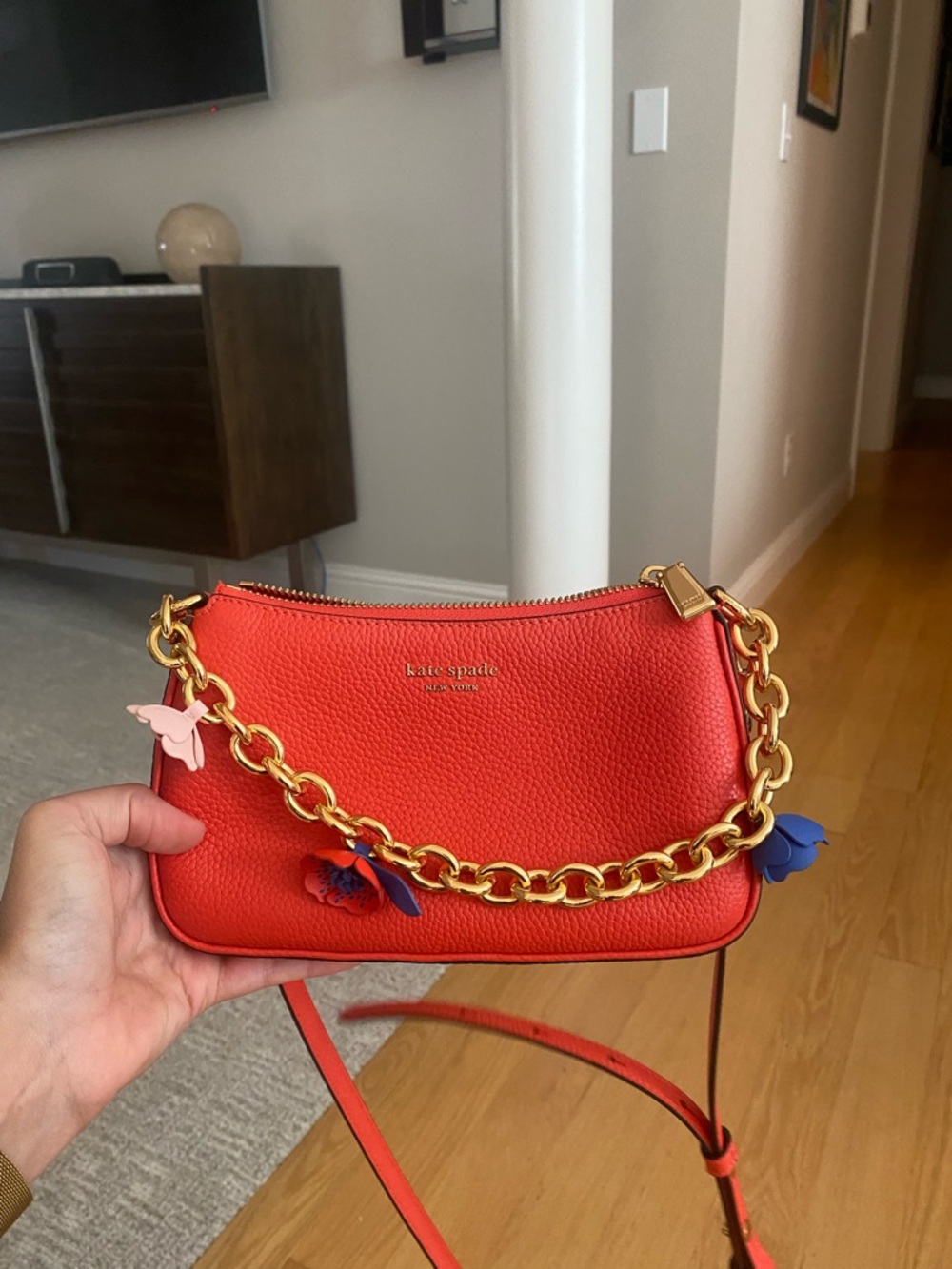 Kate Spade Jolie Novelty Flower Chain Convertible Crossbody Bag